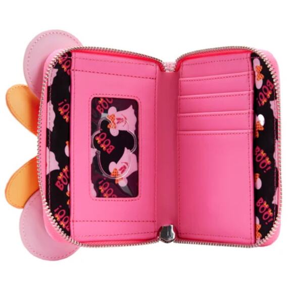 Loungefly Pastel Ghost Minnie Mouse Glow-in-the-Dark Zip Around Wallet - Picture 4 of 14